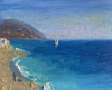 Print of Realism Seascape Paintings by Nataliya Lemesheva