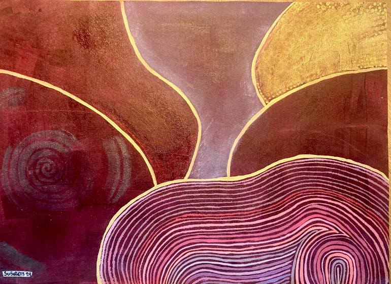 Original Abstract Painting by Sandra Van Seters | Abstract Art on Linen | Uluru