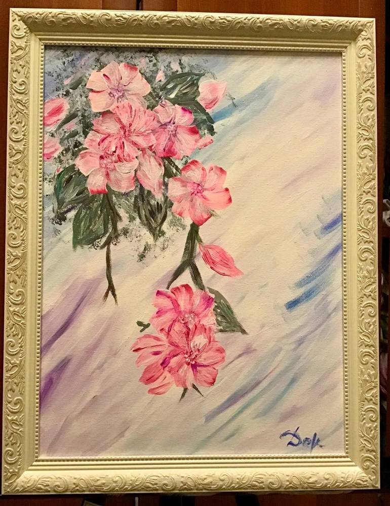 Orchid branch Painting by Elena Doronina | Saatchi Art