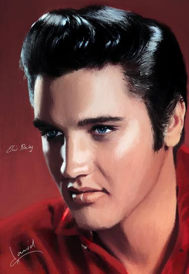 Retrato digital de Elvis Presley thumb