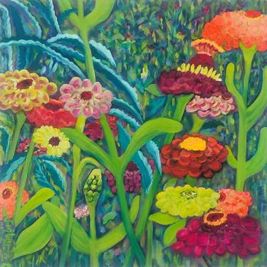 Original Expressionism Floral Paintings by Karina Zedalis