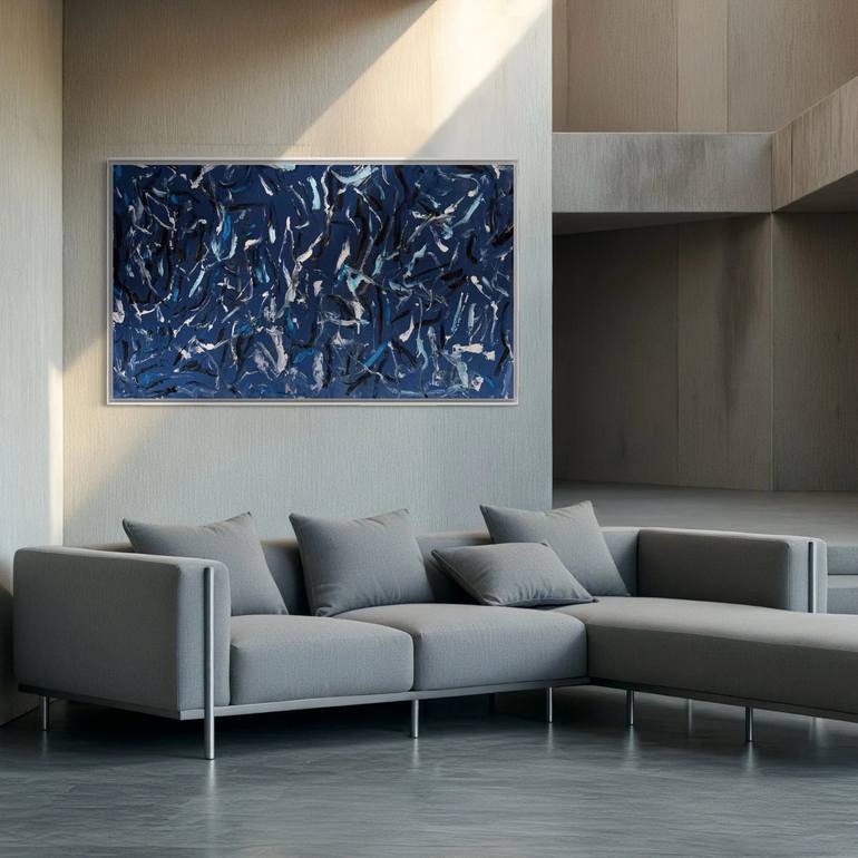 Original Algorithmic Abstract Painting by Albion Vu