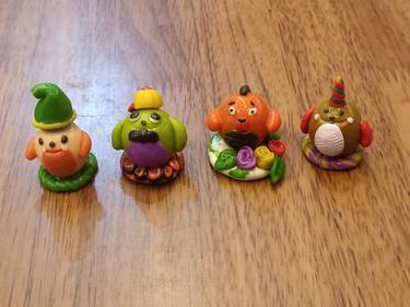 'We are so colorful' polymer clay characters thumb