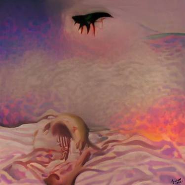Original Surrealism Mortality Mixed Media by Veronica G