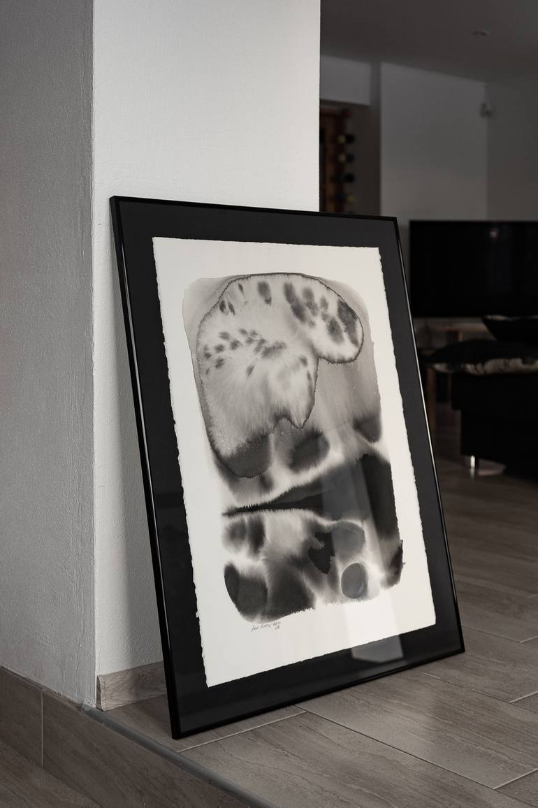 Original Abstract Landscape Drawing by Inese Verina-Lubina