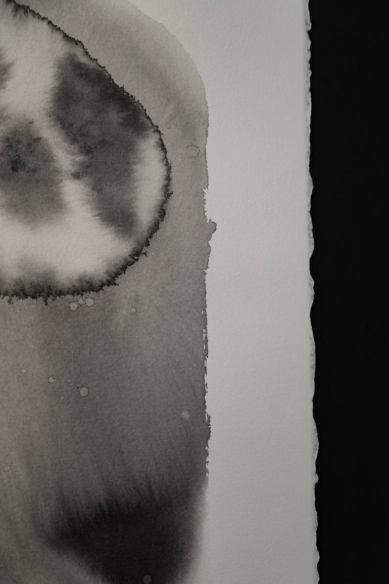 Original Abstract Landscape Drawing by Inese Verina-Lubina