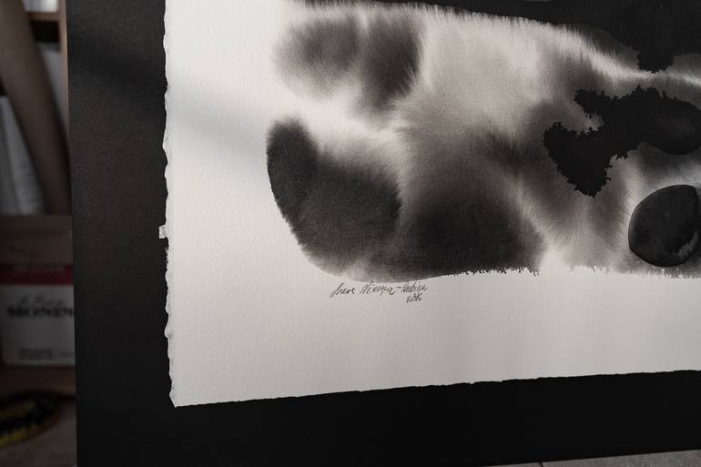 Original Abstract Landscape Drawing by Inese Verina-Lubina