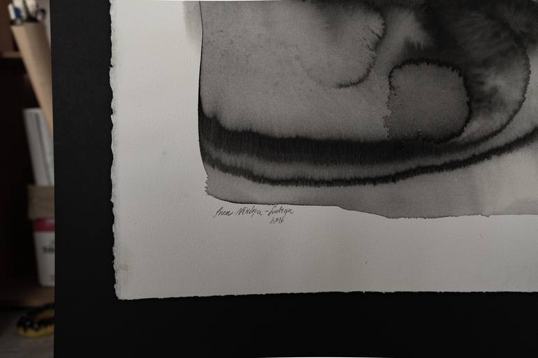 Original Abstract Landscape Drawing by Inese Verina-Lubina