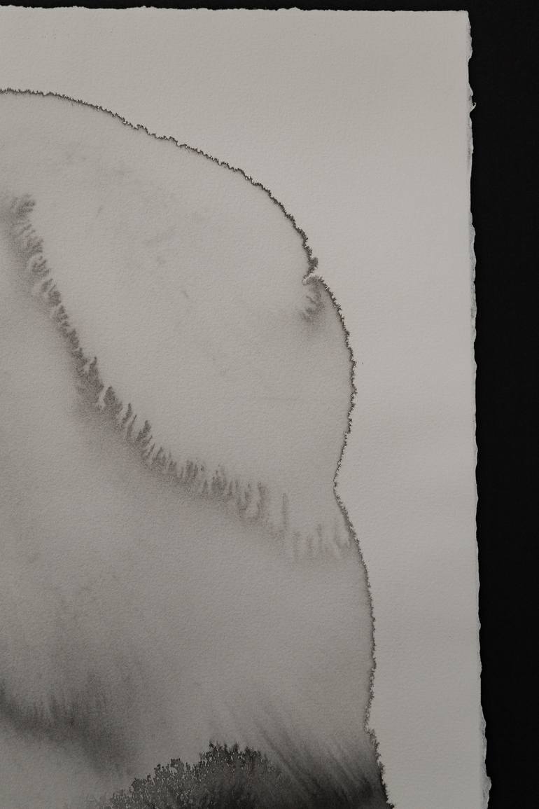 Original Abstract Landscape Drawing by Inese Verina-Lubina