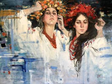 Original Figurative Women Paintings by Iryna Kalyuzhna