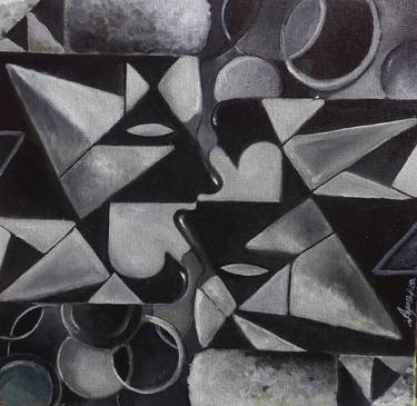 Original Abstract Geometric Paintings by Ayan Karmakar
