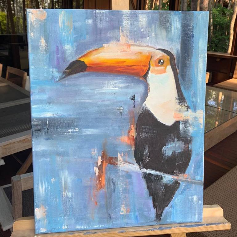 Abstract Toucan Painting by Liza P | Saatchi Art