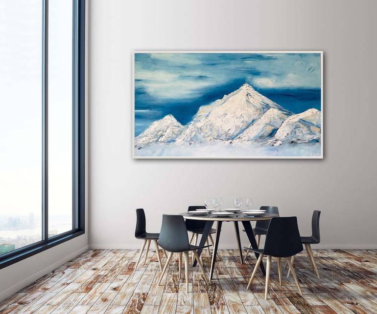 The Swiss Alps 4 Painting by Licette Plascencia | Saatchi Art