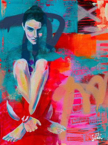 Original Abstract Expressionism Women Paintings by Jessi Dahlquist
