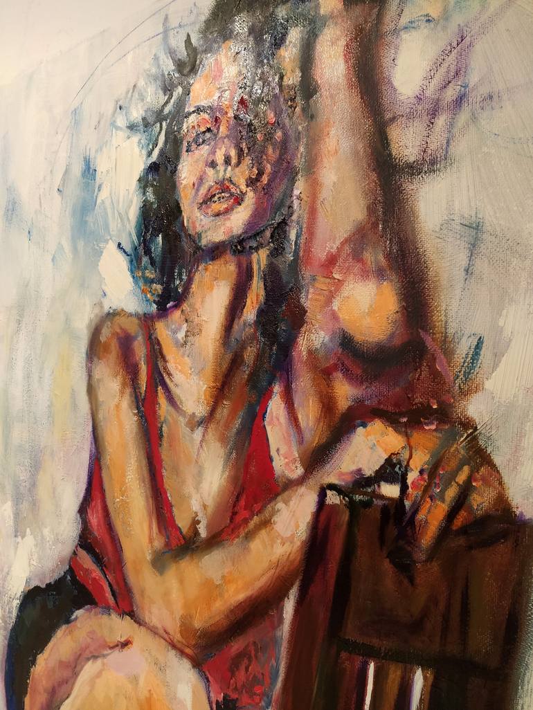 Original Expressionism Portrait Painting by Chiara Abbaticchio