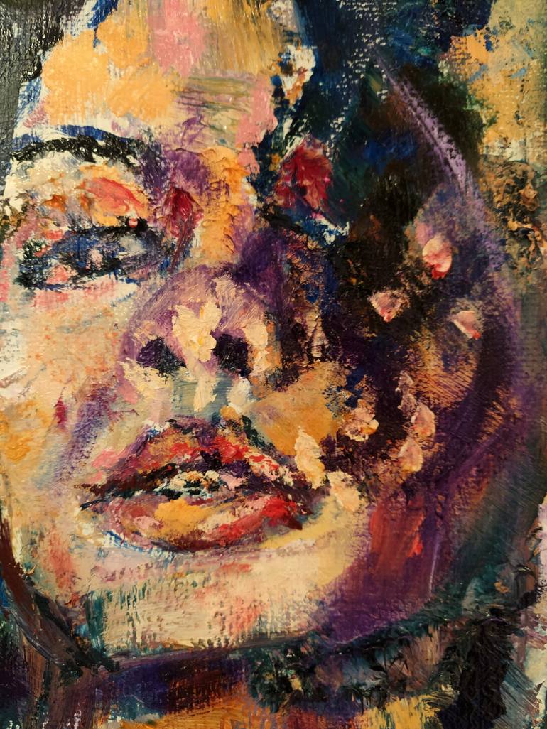 Original Expressionism Portrait Painting by Chiara Abbaticchio