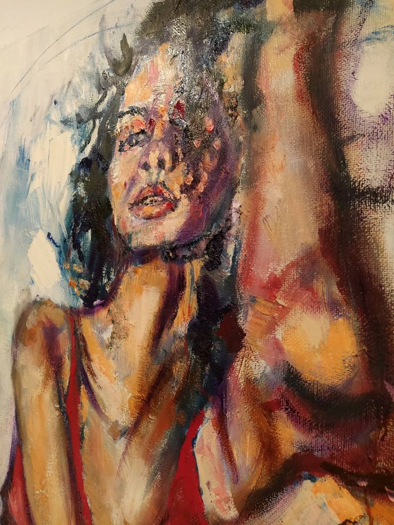 Original Expressionism Portrait Painting by Chiara Abbaticchio