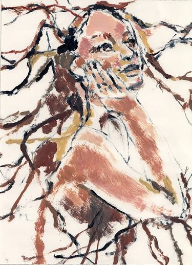 Original Expressionism Body Drawings by Chiara Abbaticchio