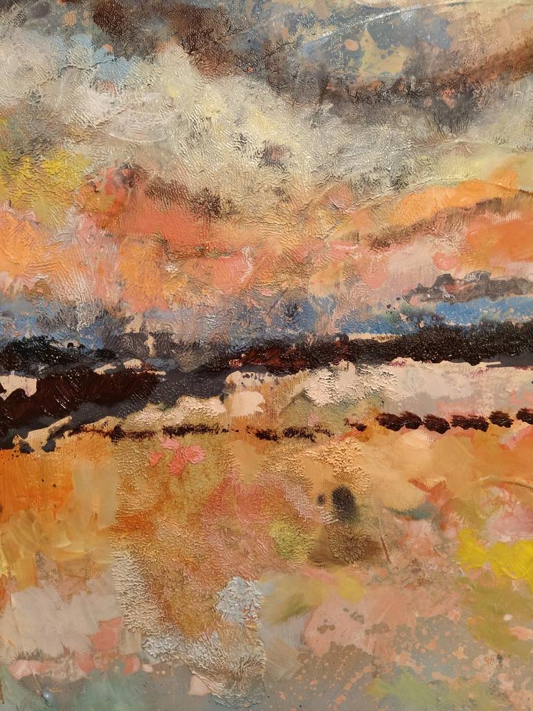 Original Abstract Expressionism Landscape Painting by Chiara Abbaticchio