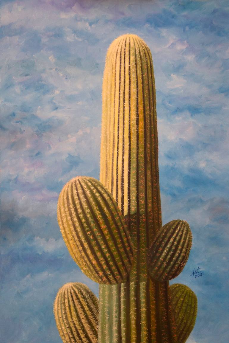 Cactus feliz / Happy cacti Painting by Arturo Lara | Saatchi Art