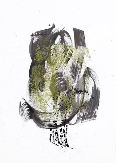Original Abstract Expressionism Abstract Drawings by Sve Gri