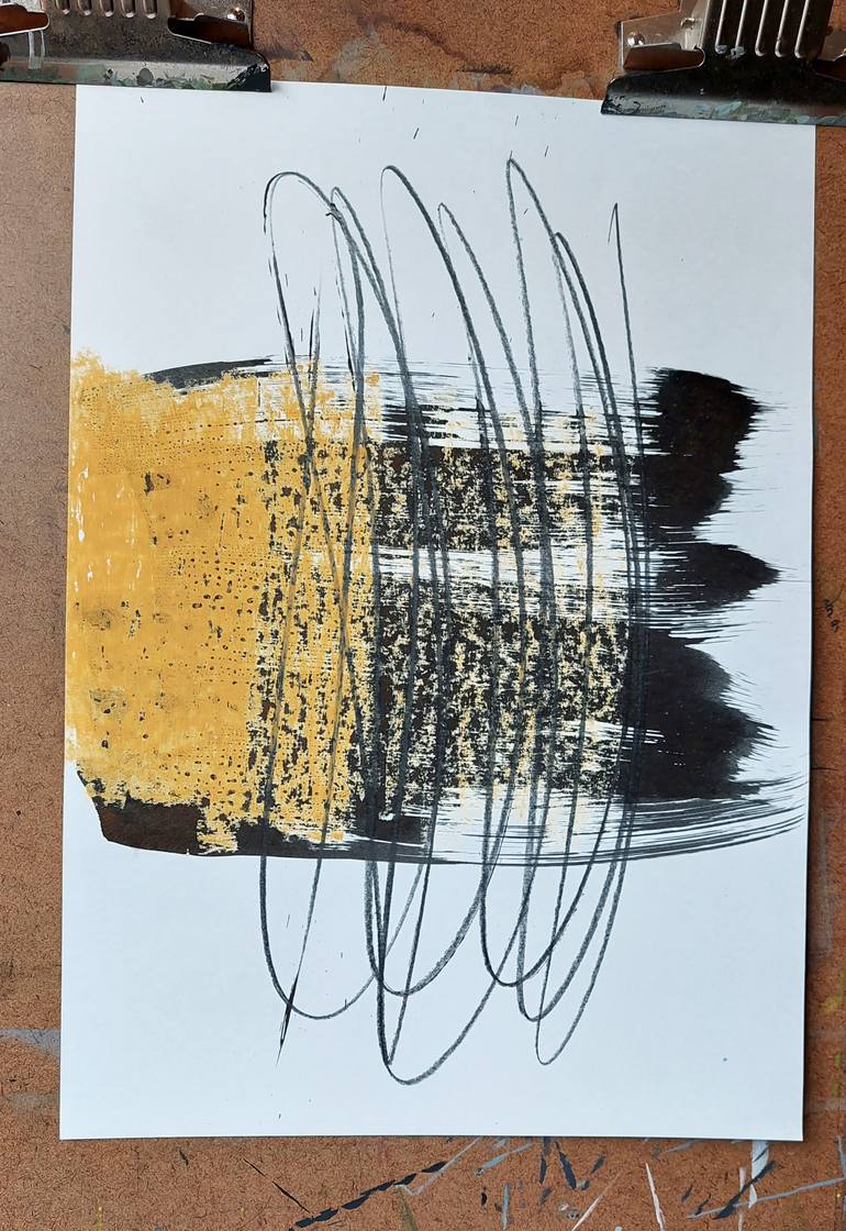 Original Abstract Expressionism Abstract Drawing by Sve Gri