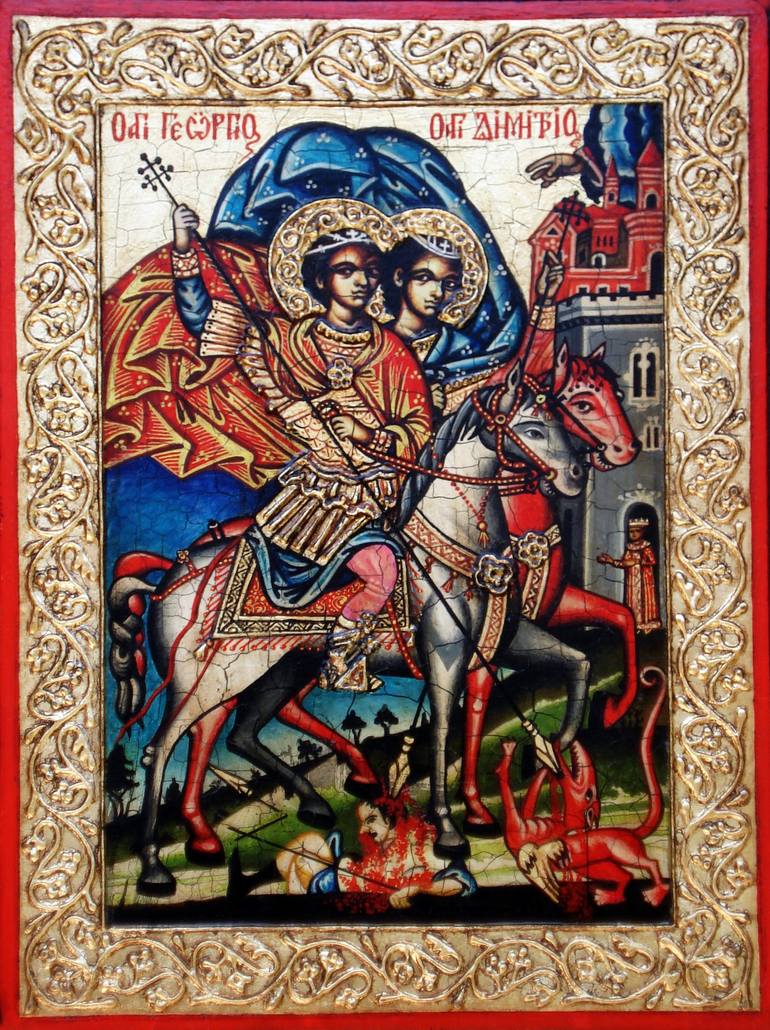Original Figurative Religion Paintings by Ventsislav Shtarkov