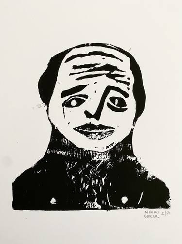 Original Street Art People Printmaking by Nikki Gerak