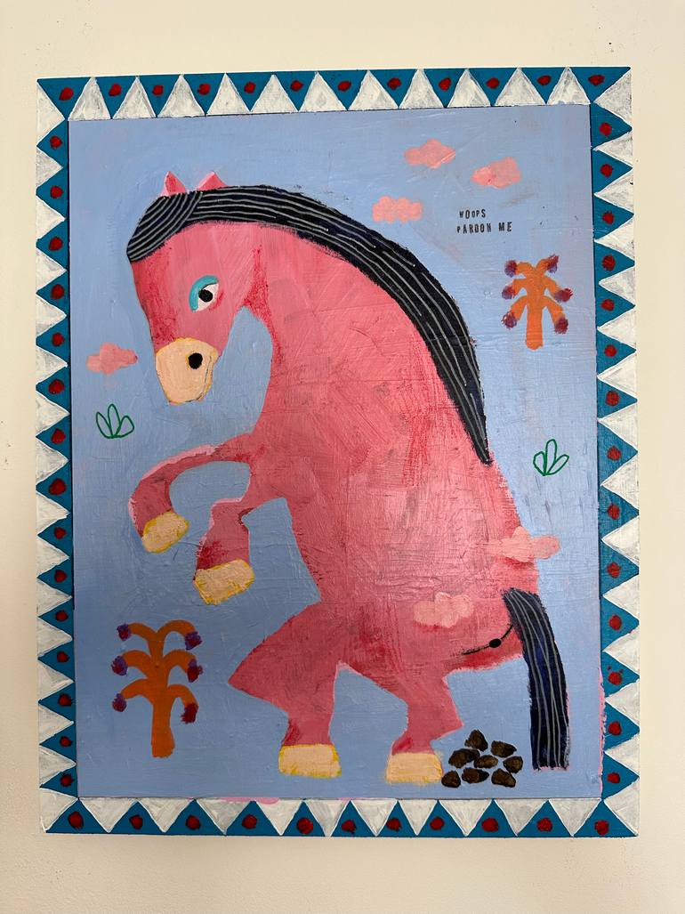 Original Modernism Horse Painting by Nikki Gerak