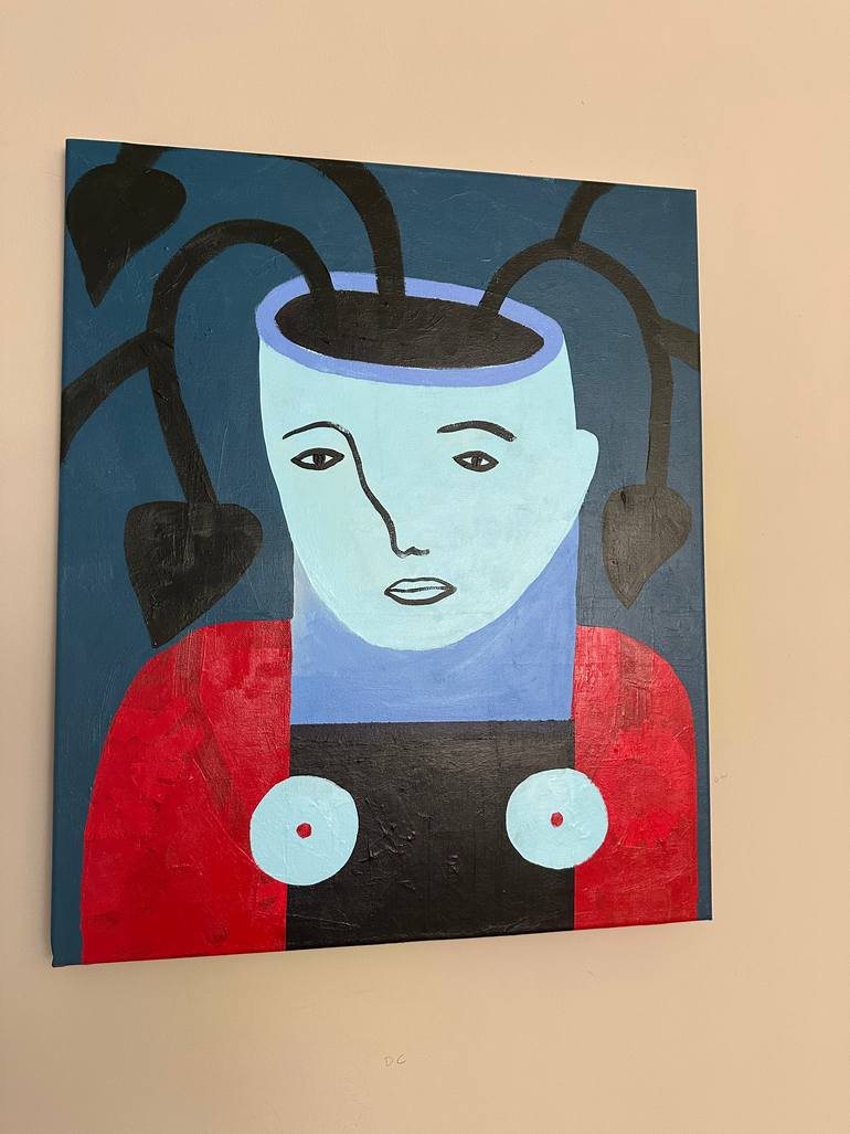 Original Abstract People Painting by Nikki Gerak