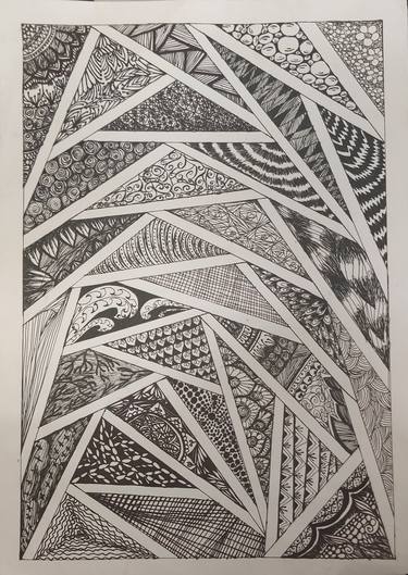 Print of Modern Geometric Drawings by Prisha Maheshwari
