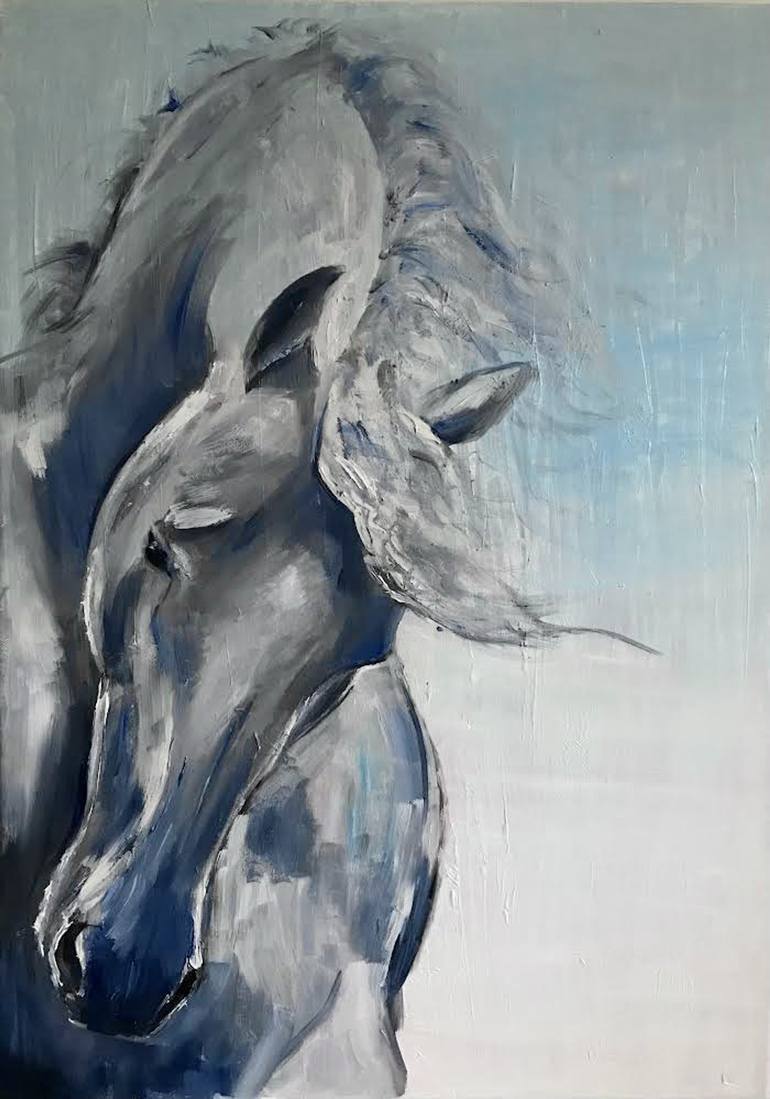 The horse elegance Painting by Anastasiia Ponomarenko | Saatchi Art