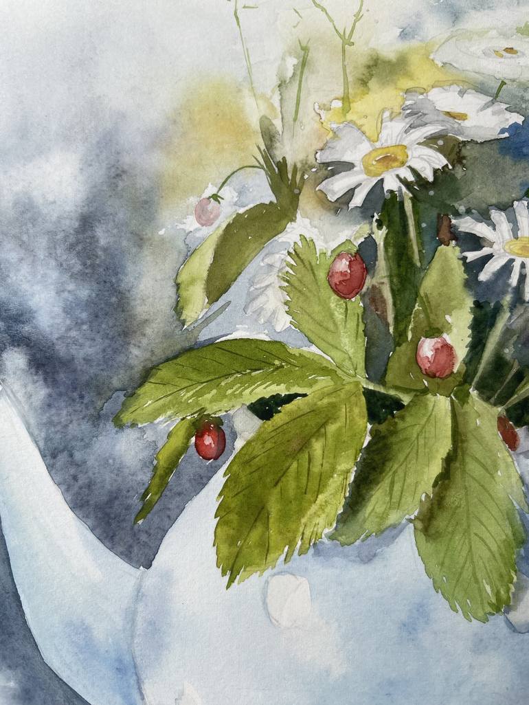 Original Contemporary Floral Painting by Lida Khomyakova