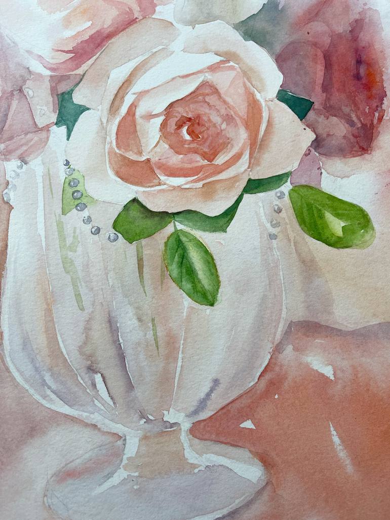 Original Floral Painting by Lida Khomyakova