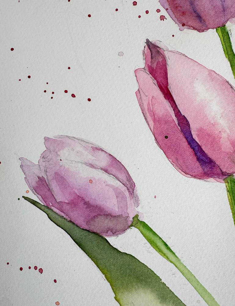 Original Contemporary Floral Painting by Liliya Khomyakova