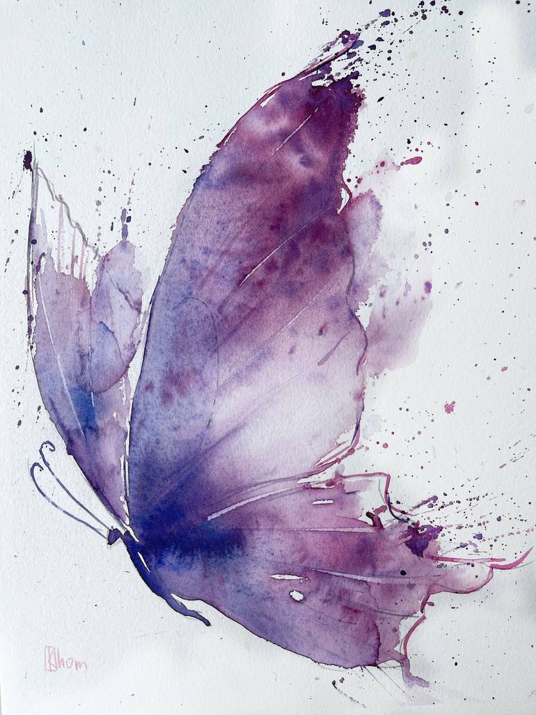 Butterfly Painting by Lida Khomyakova | Saatchi Art