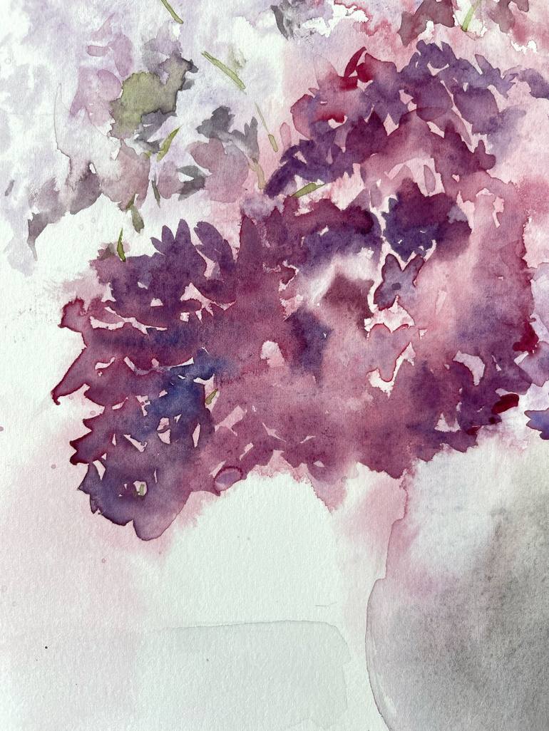 Original Illustration Floral Painting by Liliya Khomyakova