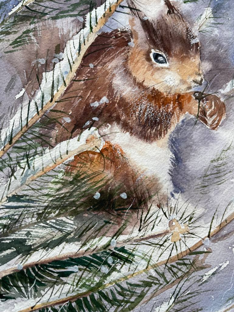 Original Illustration Animal Painting by Liliya Khomyakova