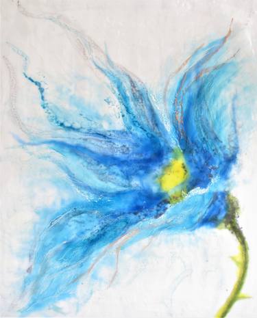 Original Abstract Floral Mixed Media by Andrea Moser