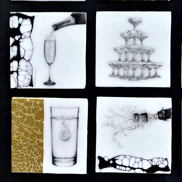 Original Fine Art Food & Drink Drawing by Andrea Moser
