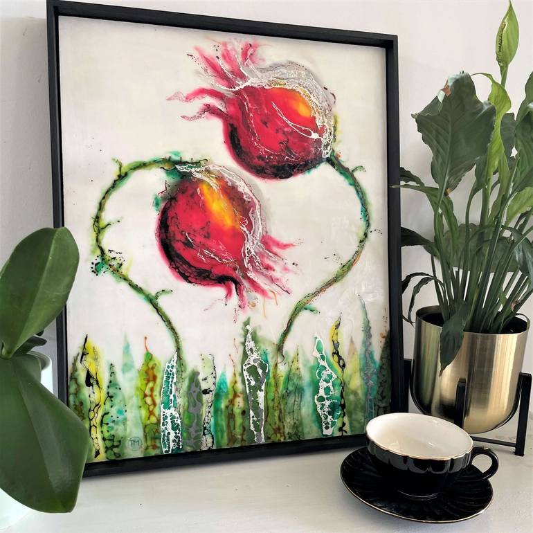 Original Floral Mixed Media by Andrea Moser