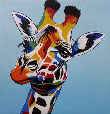 Original Abstract Expressionism Animal Paintings by Florence Cherotich