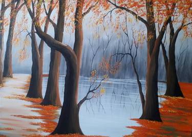 Original Color Field Painting Landscape Paintings by Florence Cherotich