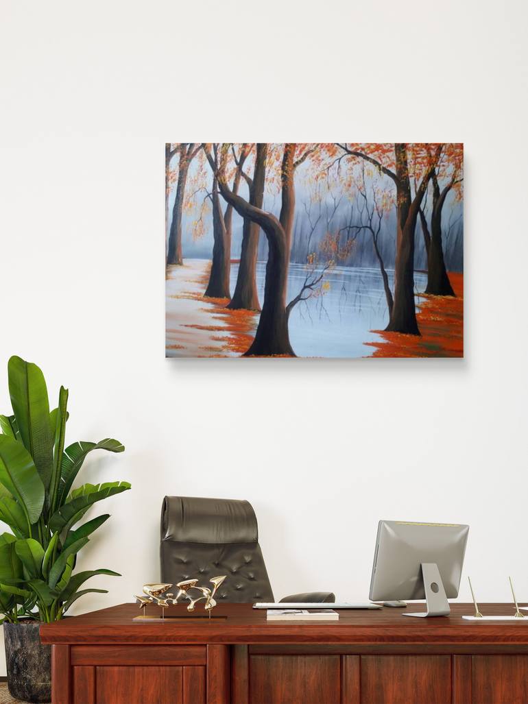 Original Color Field Painting Landscape Painting by Florence Cherotich