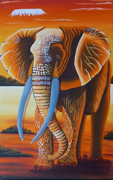Original Abstract Animal Paintings by Florence Cherotich