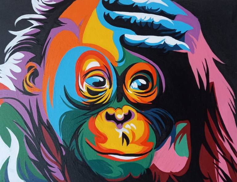 Original Art Deco Animal Paintings by Florence Cherotich