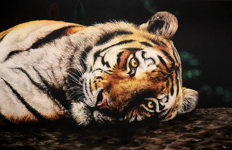 Tiger Painting Canvas Set, Tiger Canvas Print, Tiger Decor Poster by  Mustapha Dazi - Fine Art America