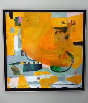 Original Abstract Expressionism Cities Mixed Media by Jean Gonzalez Lomasto