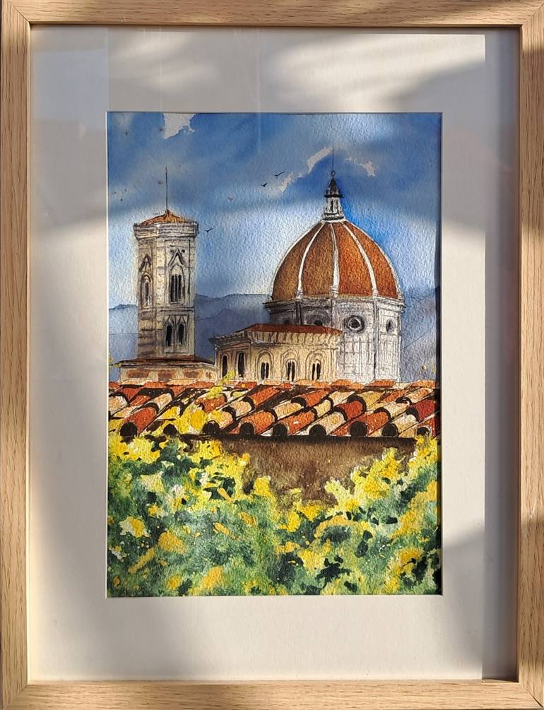 Original Architecture Painting by Yuliia Sharapova