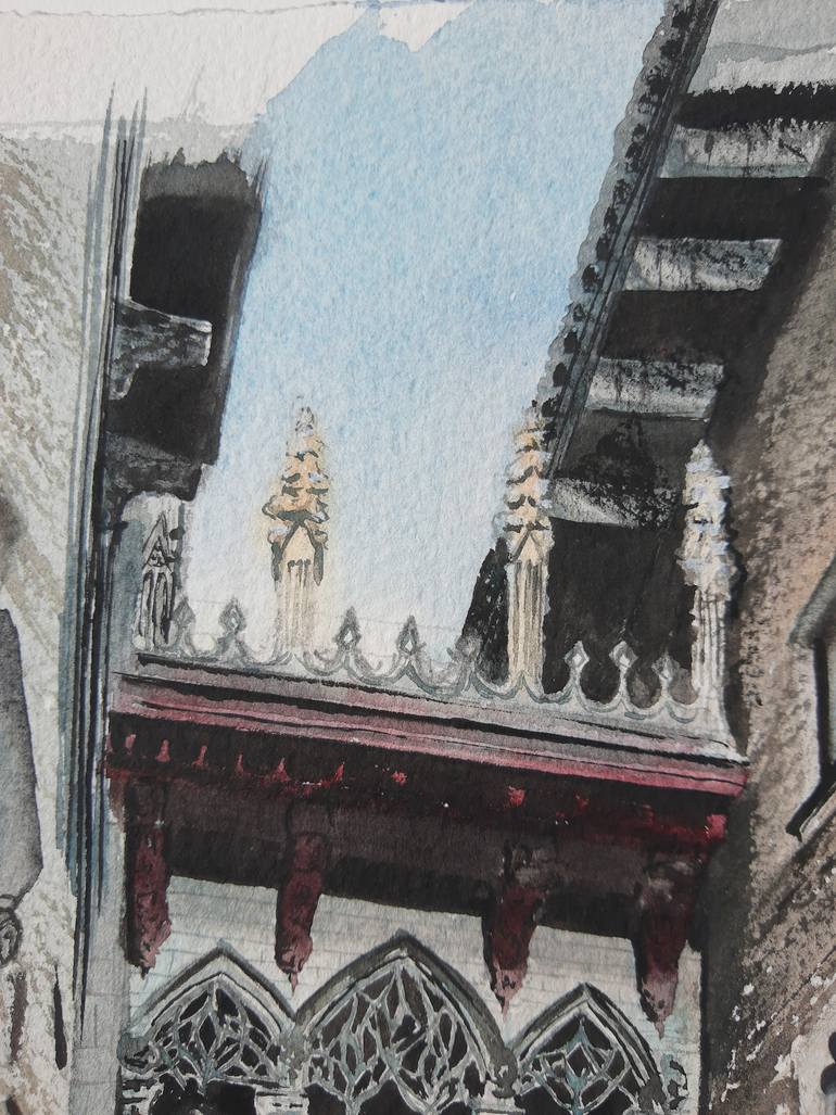 Original Expressionism Architecture Painting by Yuliia Sharapova